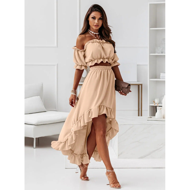 Dame Rynket Maxi Kjole med detaljer