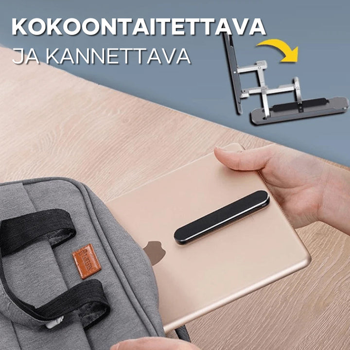 Justerbar aluminiumslegering telefonholder, lodret og vandret, kompakt, elegant design, nem at fastgøre
