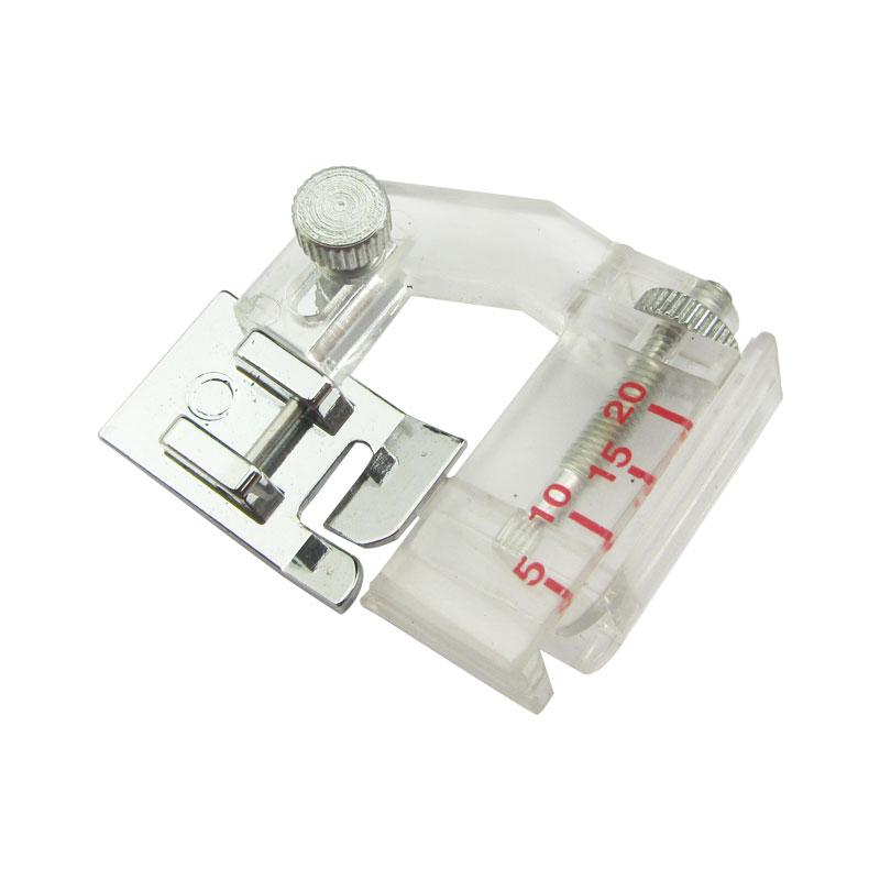 Justerbar bias binder trykfod til symaskine, metal og plastik, justerbar bredde 5mm-20mm, nem installation.