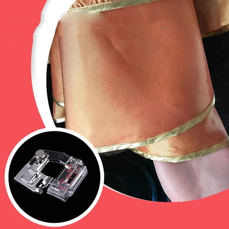 Justerbar bias binder trykfod til symaskine, metal og plastik, justerbar bredde 5mm-20mm, nem installation.