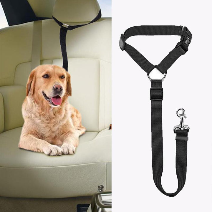 Justerbar hundesele til bilen - Lyserød, sikker til rejser.