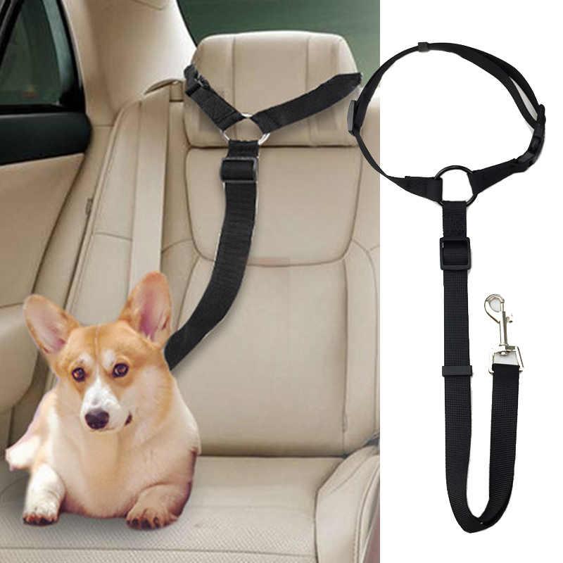 Justerbar hundesele til bilen - Lyserød, sikker til rejser.