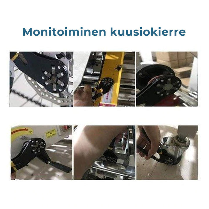 Justerbar multifunktionsskruenøgle, blødt håndtag, sekskantet greb, effektiv forsegling af åbne møtrikker og bolte