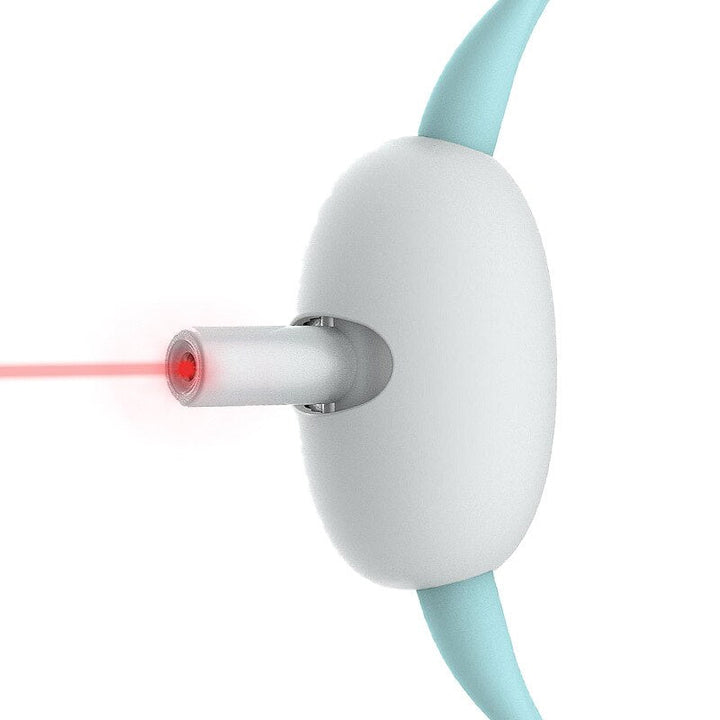 Justerbart neon grønt kattehalsbånd med laserlys, let og behageligt 60g, sikkert TPU-materiale, passer til mange katte.