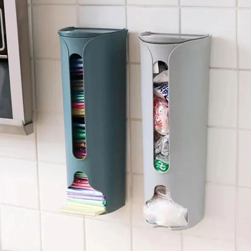 Vægmonteret opbevaringsboks til undertøj, grå, plastmateriale, kompakt og pladsbesparende.