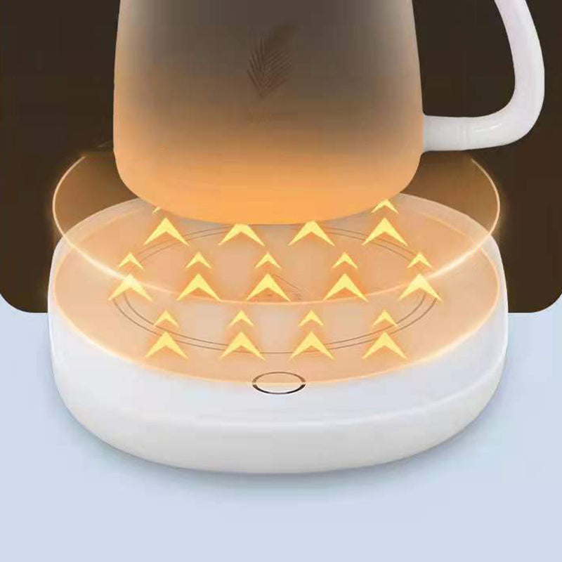 Elektrisk kaffekopvarmer, hvid, elegant design, holder kaffen varm, køkkenudstyr til hjemmet