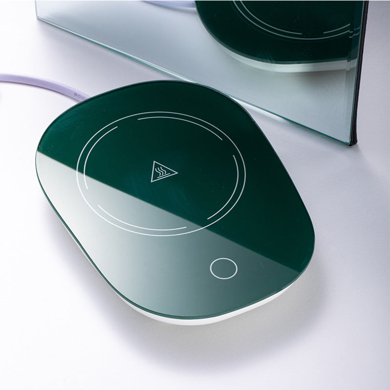 Elektrisk kaffekopvarmer, hvid, elegant design, holder kaffen varm, køkkenudstyr til hjemmet