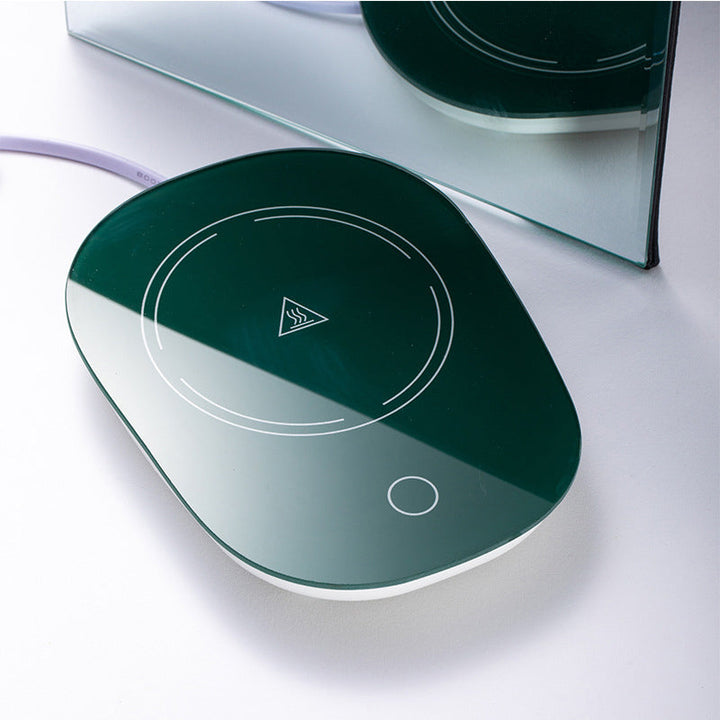 Elektrisk kaffekopvarmer, hvid, elegant design, holder kaffen varm, køkkenudstyr til hjemmet