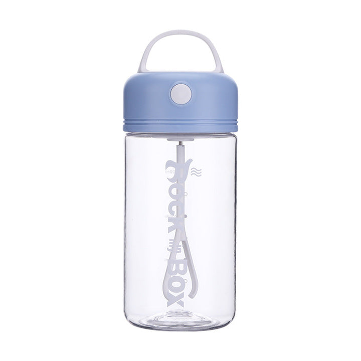 Sähköinen sekoituspullo, tyylikäs muotoilu, BPA-vapaa, vuotamaton, 450 ml kapasiteetti, ergonominen, kannettava gadget.