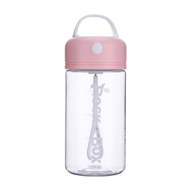 Sähköinen sekoituspullo, tyylikäs muotoilu, BPA-vapaa, vuotamaton, 450 ml kapasiteetti, ergonominen, kannettava gadget.
