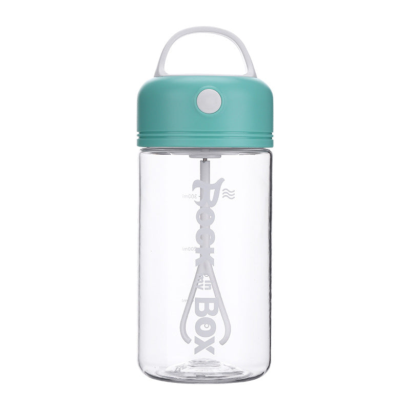 Sähköinen sekoituspullo, tyylikäs muotoilu, BPA-vapaa, vuotamaton, 450 ml kapasiteetti, ergonominen, kannettava gadget.