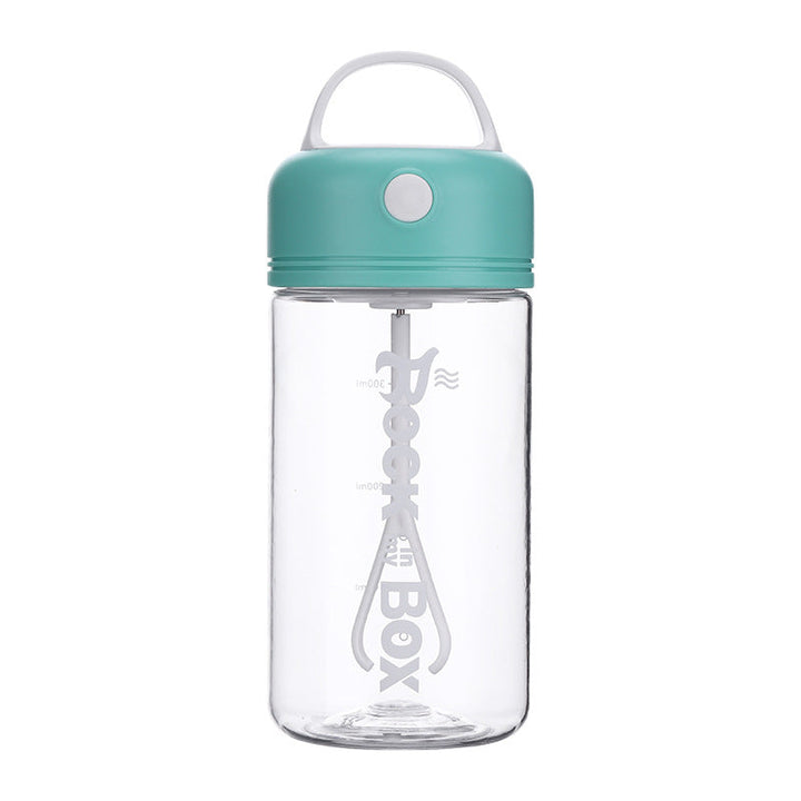 Sähköinen sekoituspullo, tyylikäs muotoilu, BPA-vapaa, vuotamaton, 450 ml kapasiteetti, ergonominen, kannettava gadget.