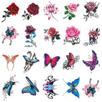 10 blomster + 10 sommerfugler