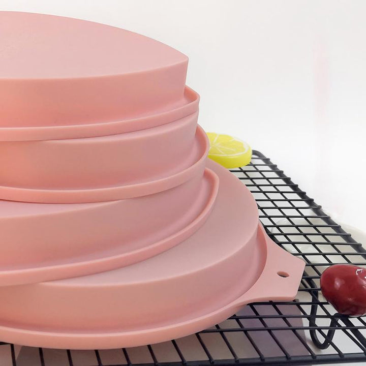 Silikone Bake Pro lagkageform, rund form, pink. Velegnet til farverige regnbuekager.