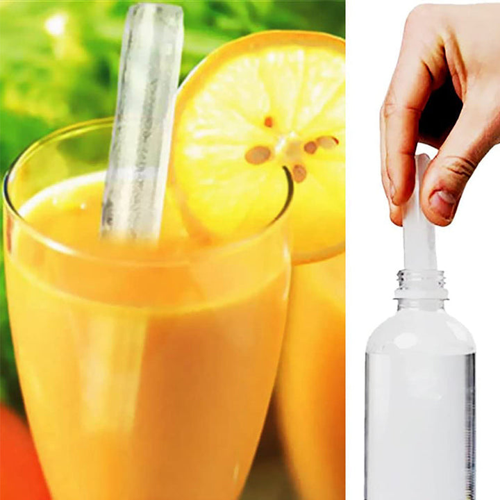Silikone isterningebakke multifarve, lang form, livlige farver orange, blå, grøn, passer til vandflasker, til hjemmet