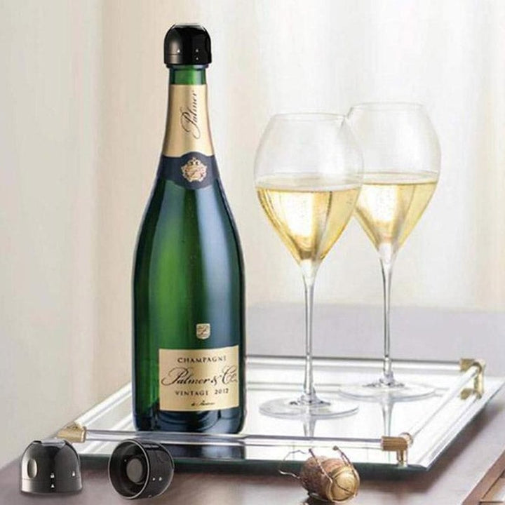 Silikone Twist Champagne Kork til Rejseflasker, Blå, Holder Drikkevarer Friske