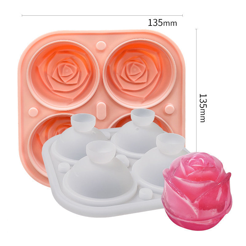 Silikone rose isform, flerdelte, sort farve, til hjemmet og fester, nem at bruge og lækagesikker.