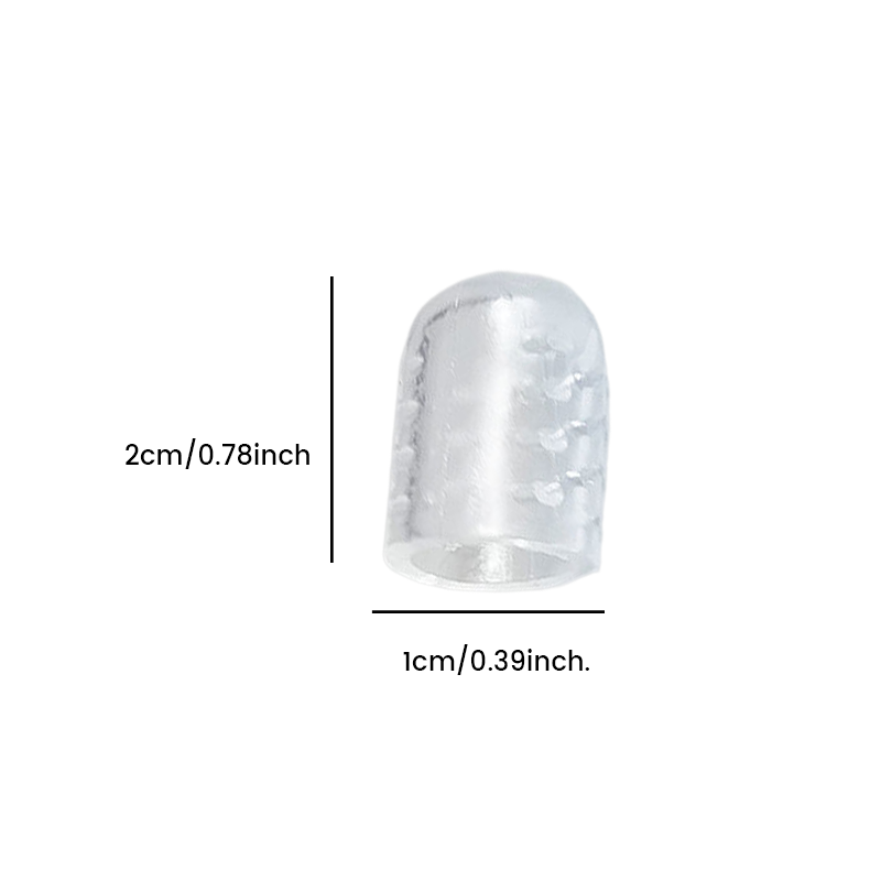 Silikone gennemsigtige tåbeskyttere, unisex, tåbeskyttelse og komfort, medicinsk silikone, pakker med 2/10 stk.