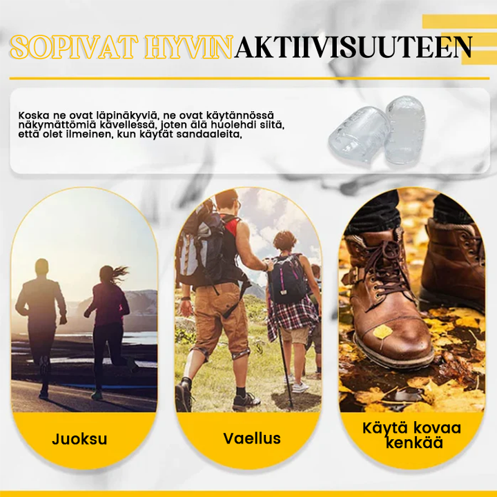 Silikone gennemsigtige tåbeskyttere, unisex, tåbeskyttelse og komfort, medicinsk silikone, pakker med 2/10 stk.