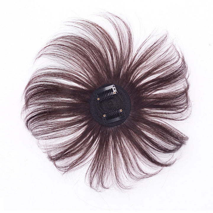 Silke hårforlængelse med clips til kvinder, naturligt udseende, midterlængde 10 cm, sidelængde 22 cm, let og problemfri