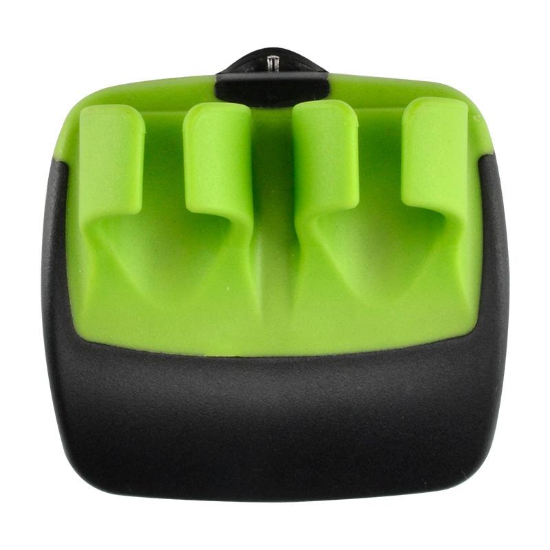 Innovativ skrællekniv med fingerdesign, orange og grøn, ergonomisk og holdbar, nem til skrælning af frugt og grøntsager, 6.5 cm.