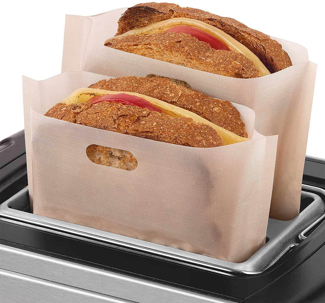 Kønsneutral non-stick brødristerpose i køkkenet, varmebestandig, teflonbelagt, nem at rengøre, brun farve