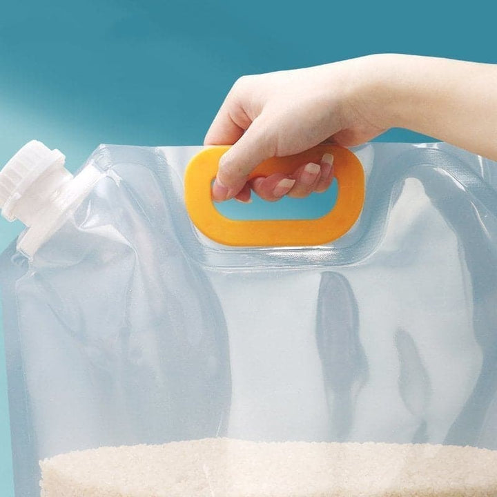 Suurikapasiteettinen ruokasäilytyspussi, läpinäkyvä, vedenkestävä ja seisevä design, ergonominen kahva kotiin ja kaupalliseen