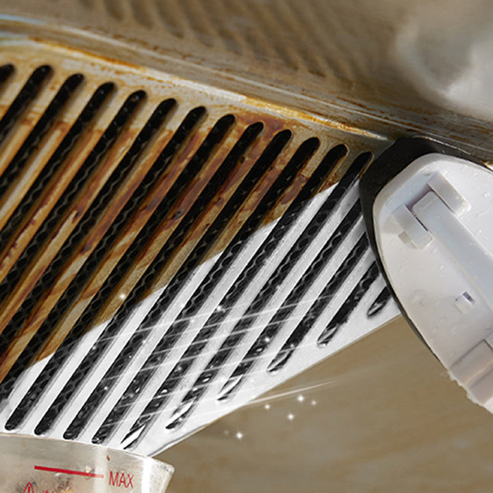 Sammenfoldelig ergonomisk kogepladerenser, nylonbørster, kompakt størrelse, nem at bruge, køkkenrengøringsværktøj.