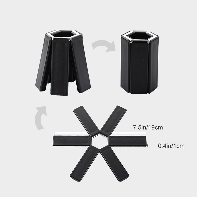 Foldbar sort varmeisolerende måtte, let ABS-materiale, pladsbesparende, beskytter effektivt hjemmets overflader.