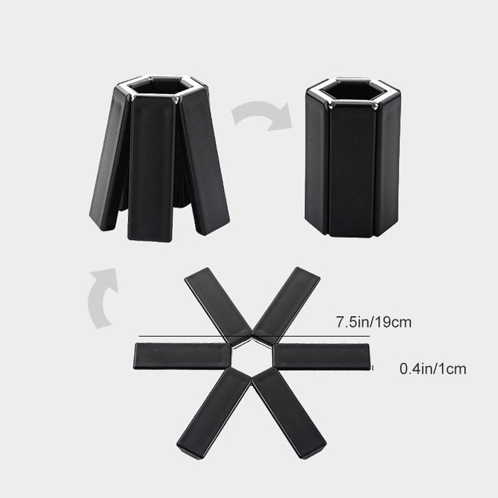 Foldbar sort varmeisolerende måtte, let ABS-materiale, pladsbesparende, beskytter effektivt hjemmets overflader.