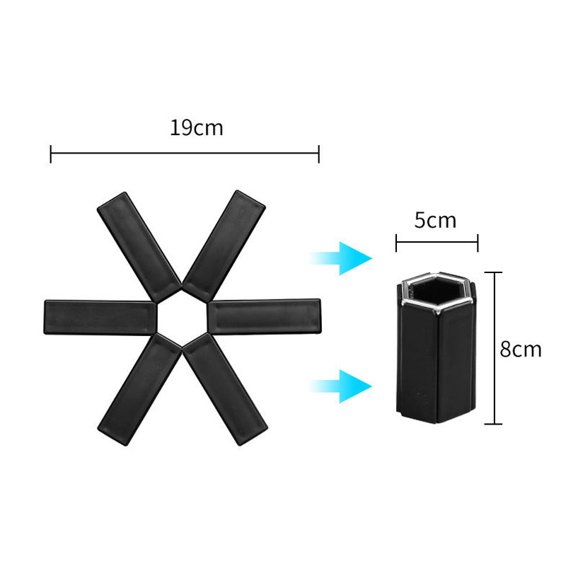 Foldbar sort varmeisolerende måtte, let ABS-materiale, pladsbesparende, beskytter effektivt hjemmets overflader.