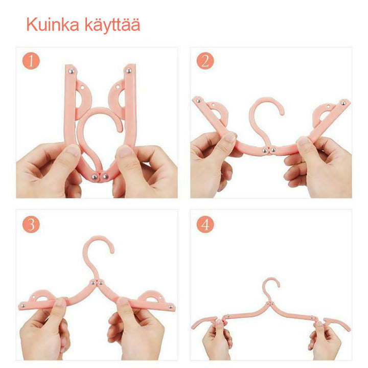 Foldbar unisex ABS-plast rejsebøjle, kompakt og praktisk til ophængning af tøj på rejsen
