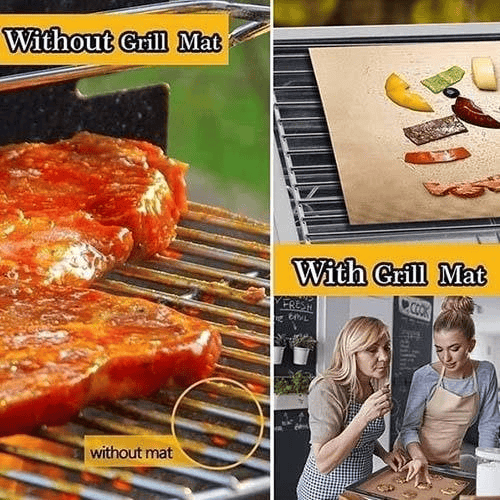 "Tarttumaton BBQ grillausmatto, musta tai kupari, 40x33 cm, kotikäyttöön, kestävä ja helppo puhdistaa"