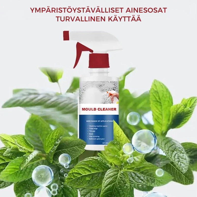 Effektiv skimmelrensesspray, hvid flaske, velegnet til indendørs og udendørs brug, fjerner effektivt skimmel og lugt.