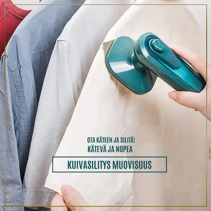 Kraftfuldt, let minidampstrygejern, smukt design, fjerner rynker ubesværet, innovativ elektronisk pumpe.