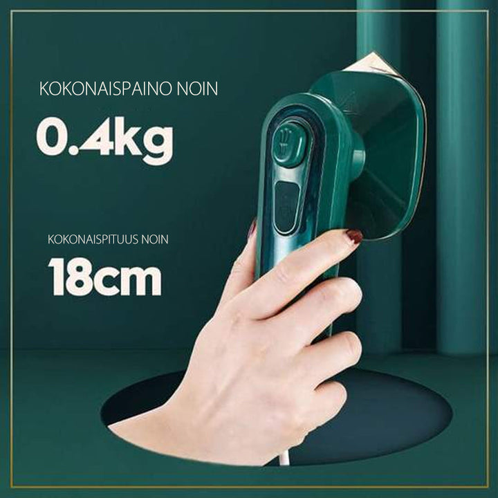 Kraftfuldt, let minidampstrygejern, smukt design, fjerner rynker ubesværet, innovativ elektronisk pumpe.