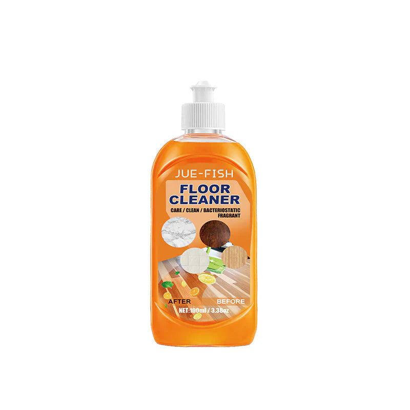 Effektiv gulvrens til hjemmet - Gør gulve skinnende, fjerner pletter og efterlader en frisk citronduft, 100ml flaske.