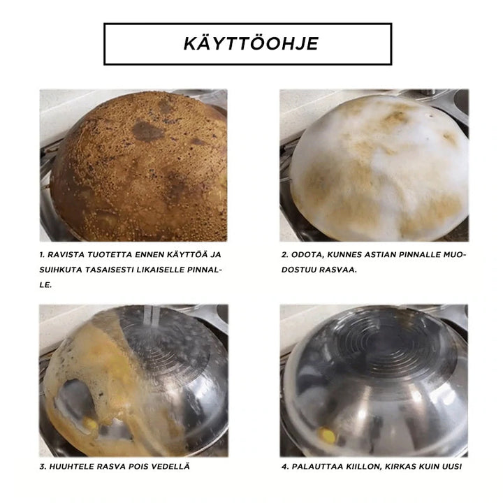 Kraftfuld giftfri køkkenaffedter, flaske med klar væske, fjerner effektivt fedt på forskellige overflader.