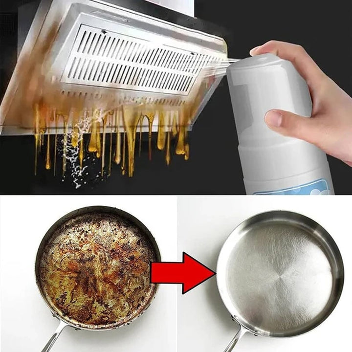 Kraftfuld giftfri køkkenaffedter, flaske med klar væske, fjerner effektivt fedt på forskellige overflader.