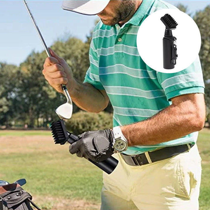 Effektiv golfkøllerensebørste med store nylonbørster og ergonomisk håndtag. Egnet til mænd og kvinder.