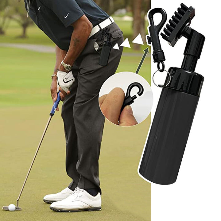 Effektiv golfkøllerensebørste med store nylonbørster og ergonomisk håndtag. Egnet til mænd og kvinder.