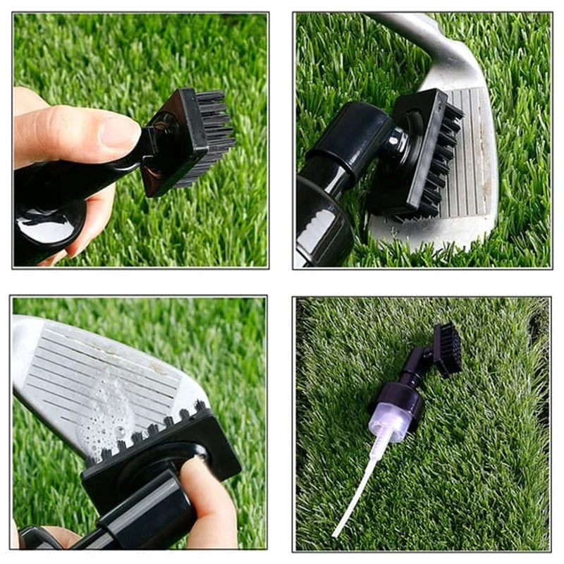 Effektiv golfkøllerensebørste med store nylonbørster og ergonomisk håndtag. Egnet til mænd og kvinder.