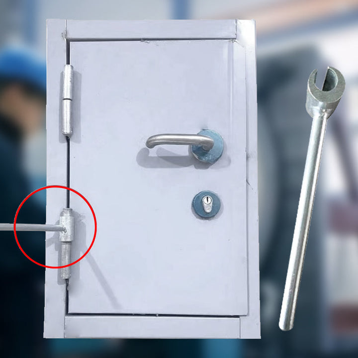 Værktøj til justering af stålhængsler, velegnet til brand- og sikkerhedsdøre, robust design, forskellige størrelser, ergonomisk og holdbart.
