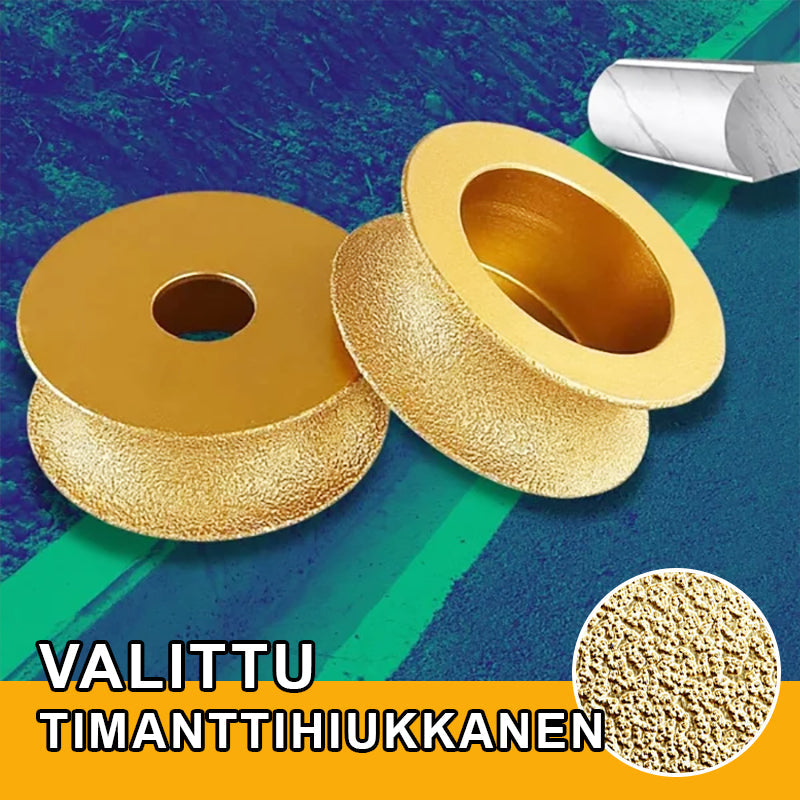 Timanttskæreskive af holdbart manganstål, velegnet til slibning af sten og marmor i håndværktøj.