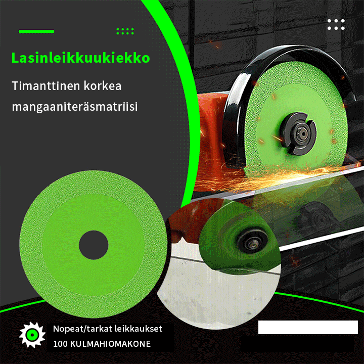 Timanttibelagt glasskærer, holdbar klinge, glatte snit. Designet til bearbejdning af glas, jade, keramiske materialer.