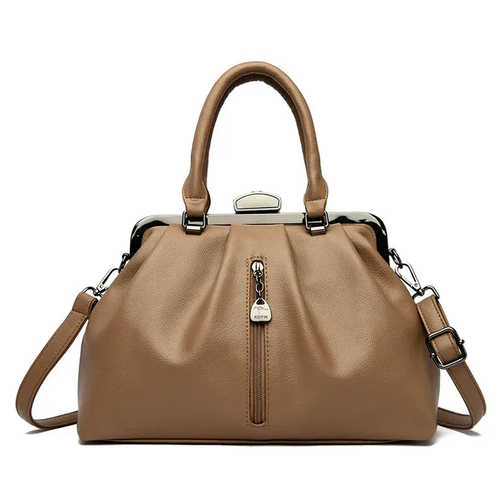 Dame Crossbody Taske – Holdbar PU, Justerbar Rem, Rummeligt Design, Tidløs Farve, Moderne