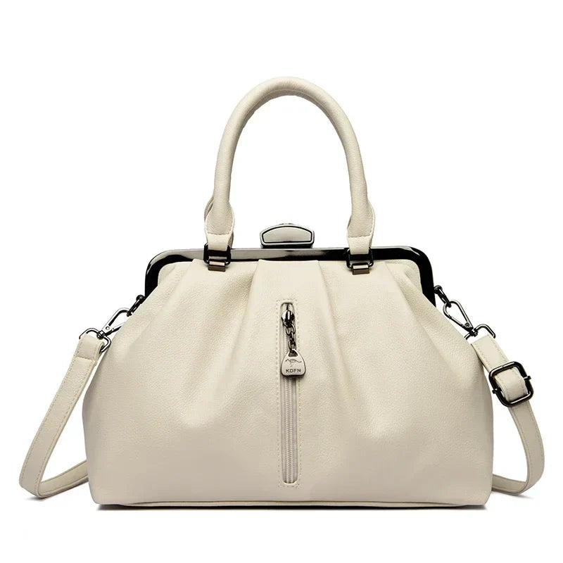 Dame Crossbody Taske – Holdbar PU, Justerbar Rem, Rummeligt Design, Tidløs Farve, Moderne
