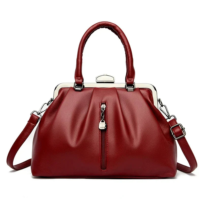 Dame Crossbody Taske – Holdbar PU, Justerbar Rem, Rummeligt Design, Tidløs Farve, Moderne