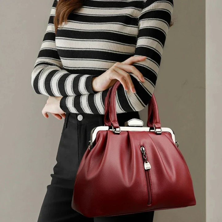 Dame Crossbody Taske – Holdbar PU, Justerbar Rem, Rummeligt Design, Tidløs Farve, Moderne
