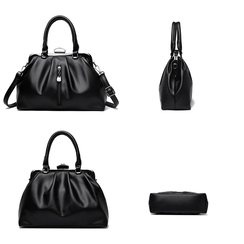 Dame Crossbody Taske – Holdbar PU, Justerbar Rem, Rummeligt Design, Tidløs Farve, Moderne